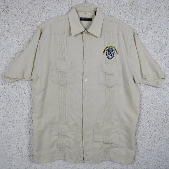Natural Issue*‎ Men's Short Sleeve Button Down Straight Hem Shirt~ Size Large - Picture 1 of 7